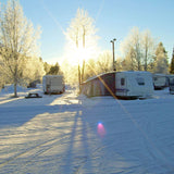Seasonal site winter caravan