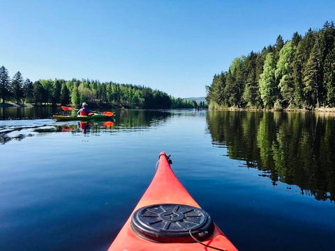 Canoe trip all day in Norway & Sweden!